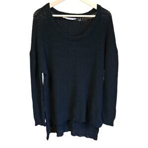 Soft Surroundings Black Knit High Low Scoop Neck Sweater Women’s XL